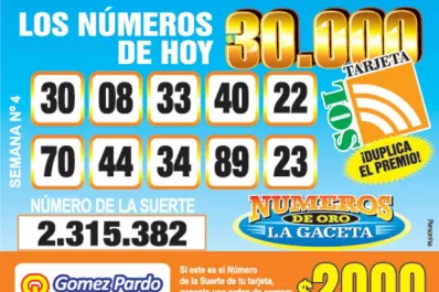 Los Números de Oro de LA GACETA