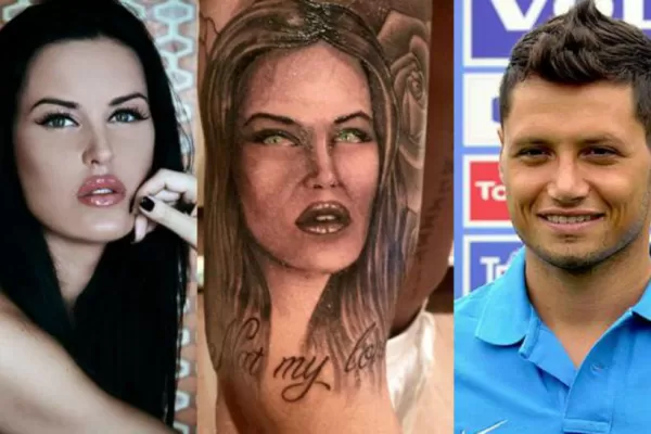 Mauro Zárate se tatuó el rostro de Natalie Weber