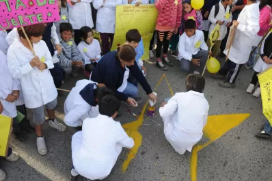 Los chicos reclaman una rotonda para el cruce de la muerte