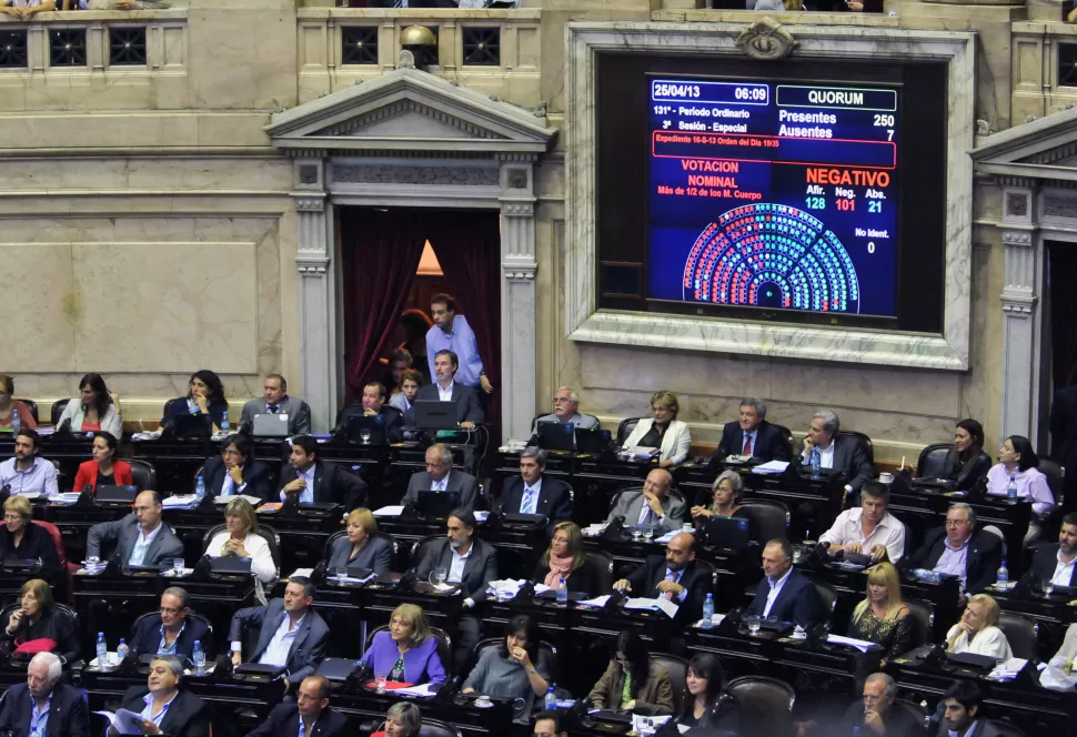 DEBATE. La Cámara de Diputados debatieron en la madrugada de hoy. TELAM