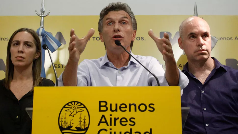 EN CONFERENCIA DE PRENSA. Macri apareció durante la tarde y cuestionó que se considere normal la agresión a la Policía. DYN