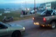 Volcó un auto en el cruce de la muerte