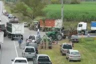 Cañeros cortaron el paso por la nueva traza de la ruta nacional 38