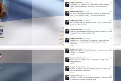 Por Twitter, Cristina contó que es fanática de Game of Thrones