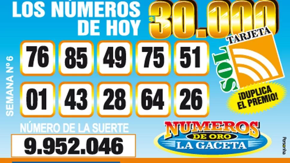 Los Números de Oro de LA GACETA