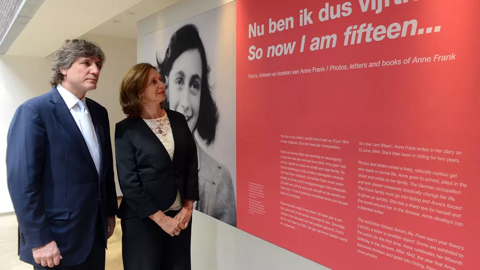 EN EL MUSEO. Rojkés de Alperovich y Boudou, en el museo Casa de Anna Frank. TELAM