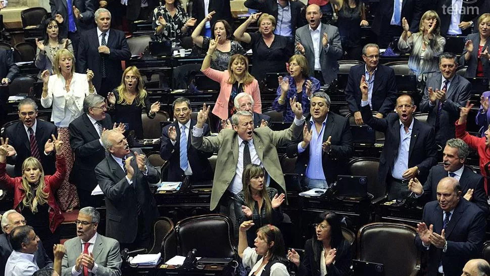 CONGRESO.   La reforma judicial fue aprobada a instancias del voto oficialista. TÉLAM