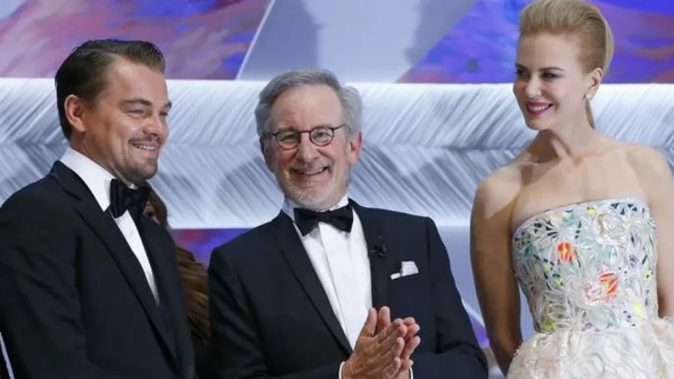 JUNTOS. Leonardo DiCaprio, Steven Spielberg y Nicole Kidman.  REUTERS