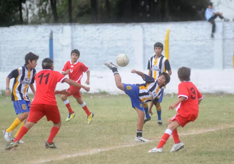 LO MÁS CHIQUITOS. Argentinos Azul jugó contra Amalia en los Microbios.