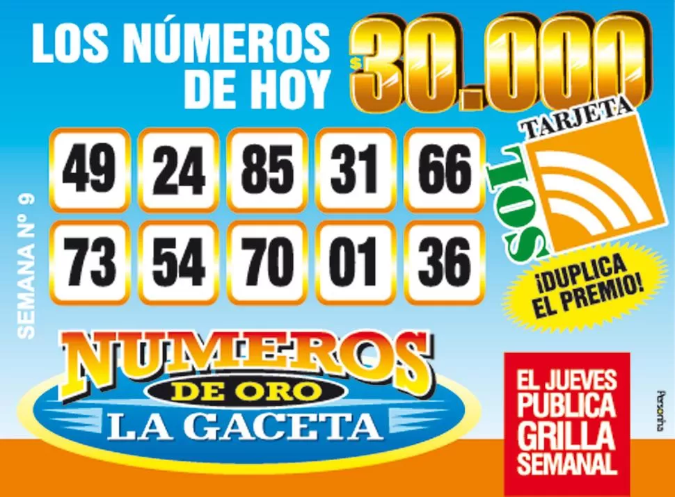 Los Números de Oro de LA GACETA