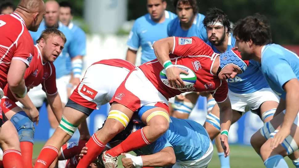 CERCA. En la última edición los argentinos vencieron a Portugal y a Rusia (foto), aunque cayeron ante Rumania por dos puntos. FOTO TOMADA DE IRB.COM/NATIONSCUP