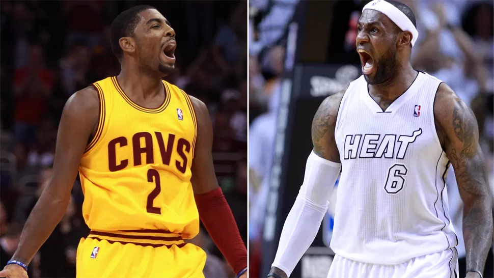 LOS MEJORES. Irving, en 2011, y James, en 2003, fueron los elegidos por los Cavs en primer lugar. REUTERS