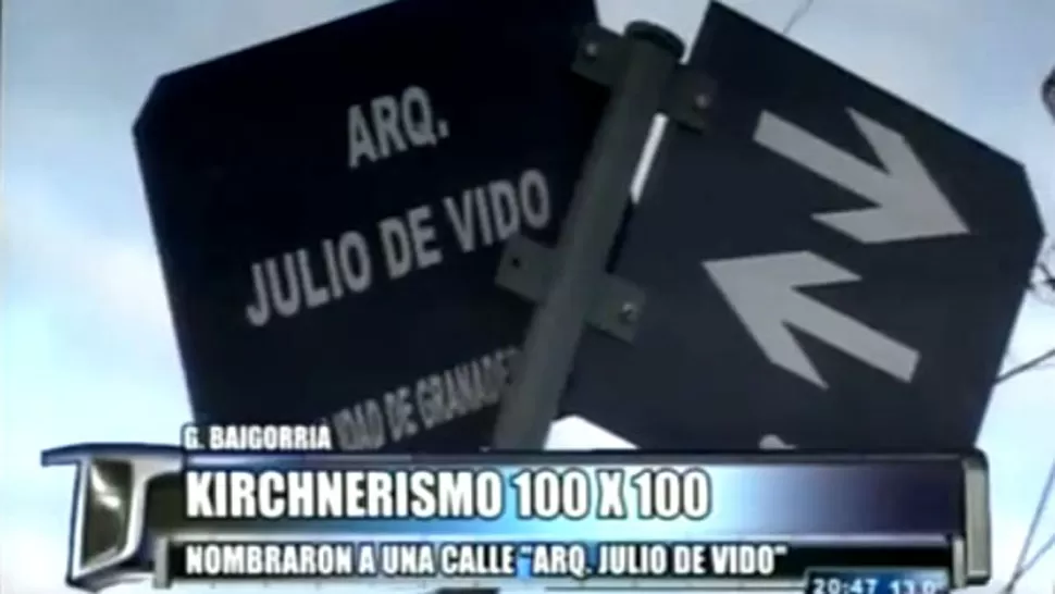 ARGUMENTO EN CONTRA. Critican que la nominación de la calle Julio de Vido no cumple con los requisitos de homenajear a alguna persona fallecida o destacada. FOTO TOMADA DE INFOBAE.COM