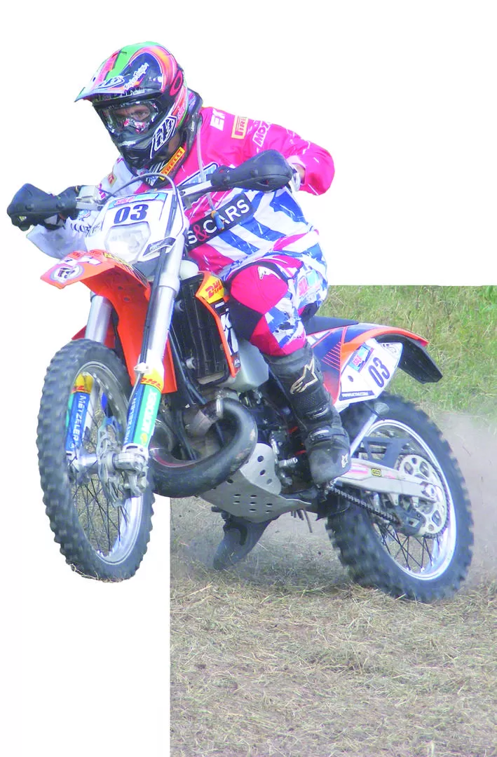 DUEÑO DE LA SALA. Con la KTM 300, Ruiz Campo dominó los terrenos del valle de La Sala. GENTILEZA RAMIRO ALMIRÓN
 