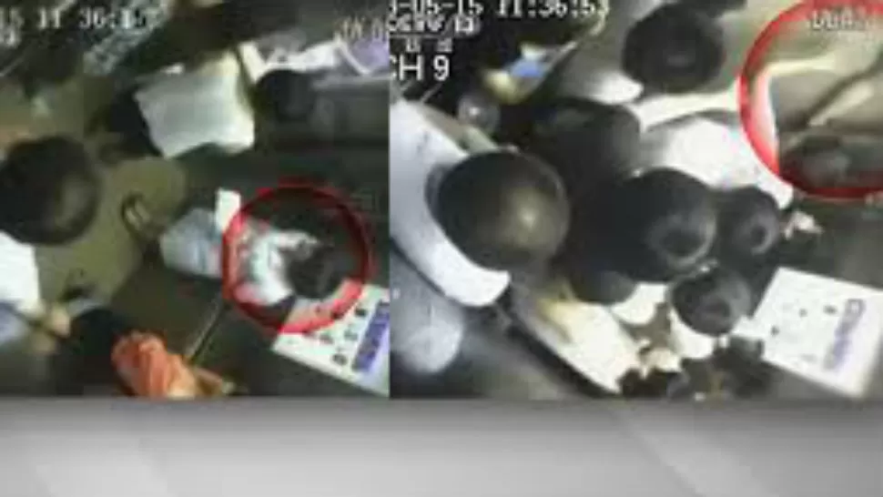 DESCUIDO. La enfermera iba mirando su celular cuando ocurrió el accidente. CAPTURA DE VIDEO