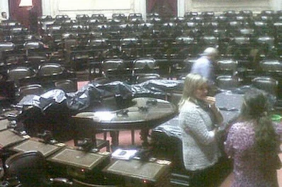 Por el temporal, se inundaron la Casa Rosada y el Congreso