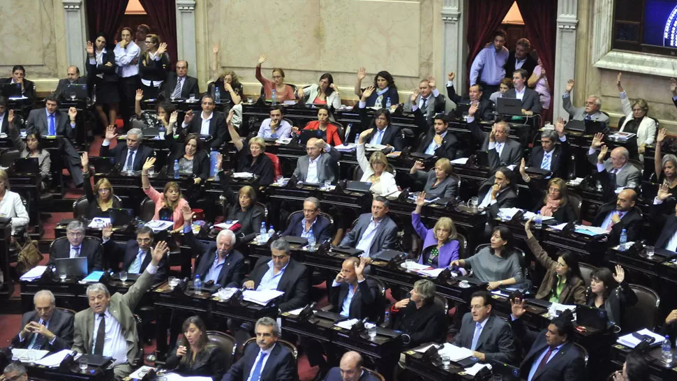 HAY QUORUM. El oficialismo logró reunir 131 diputados para comenzar la sesión. TELAM