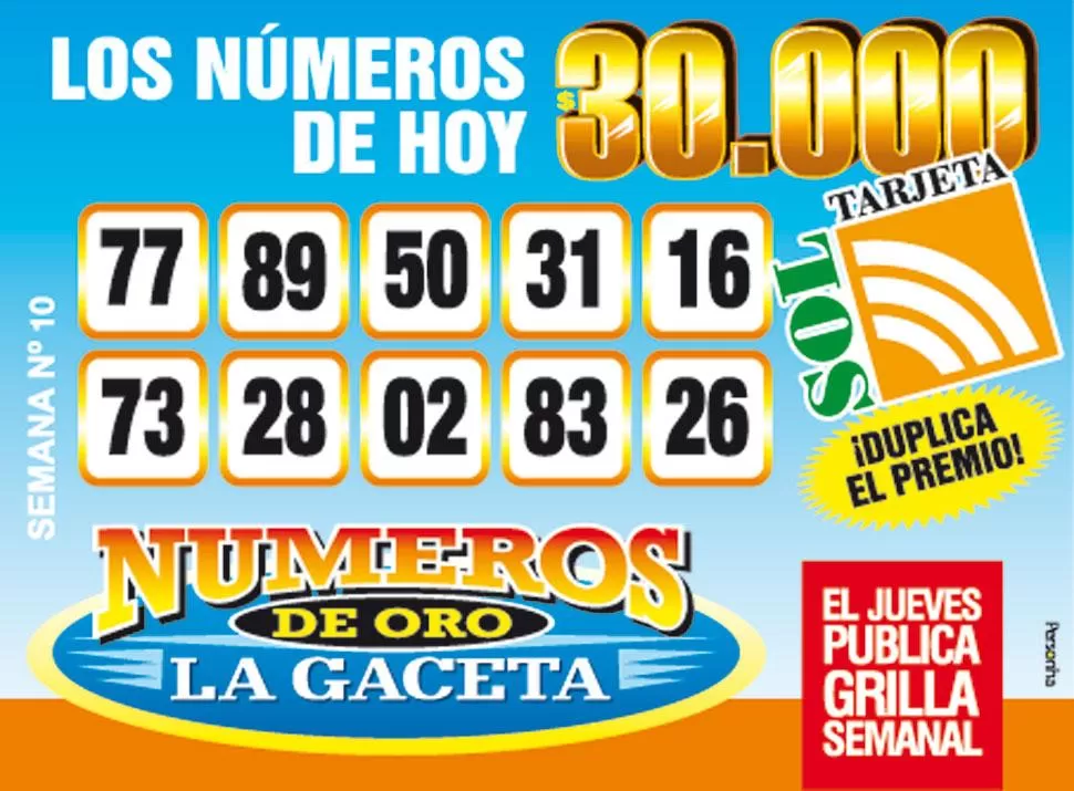 Los Números de Oro de LA GACETA