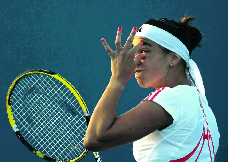 CON CARA DE PERRO. La sunchalense deberá salir con una actitud agresiva para vencer a la estadounidense Mattek-Sands a quien ya derrotó una vez en Bélgica. 