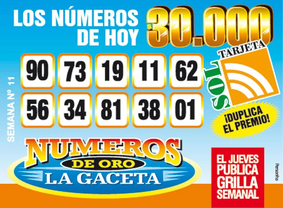 Los Números de Oro de LA GACETA