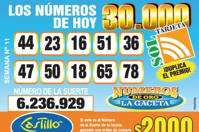 Los Números de Oro de LA GACETA