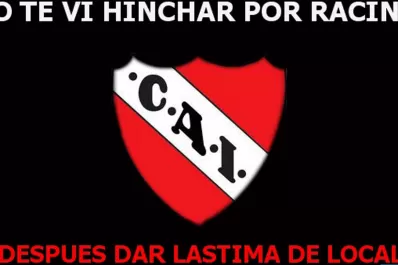 Los afiches de Racing para cargar a Independiente
