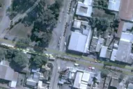 Un auto y un colectivo chocaron en el parque 9 de julio