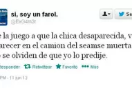 Un tuit predijo la muerte y el hallazgo de Ángeles Rawson