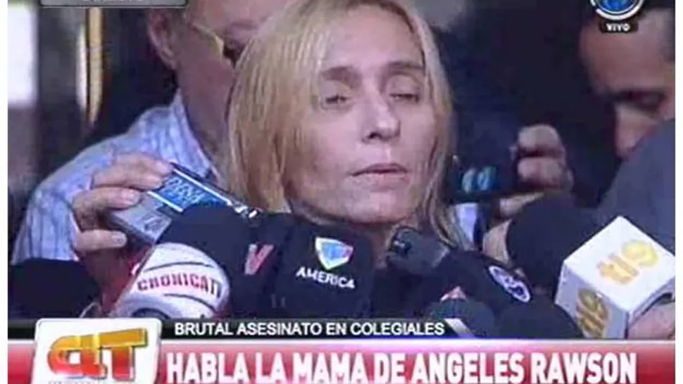 RESIGNADA. Fue un final feo, pero ella está en el cielo, dijo la mamá de Ángela Rawson. CAPTURA DE IMAGEN