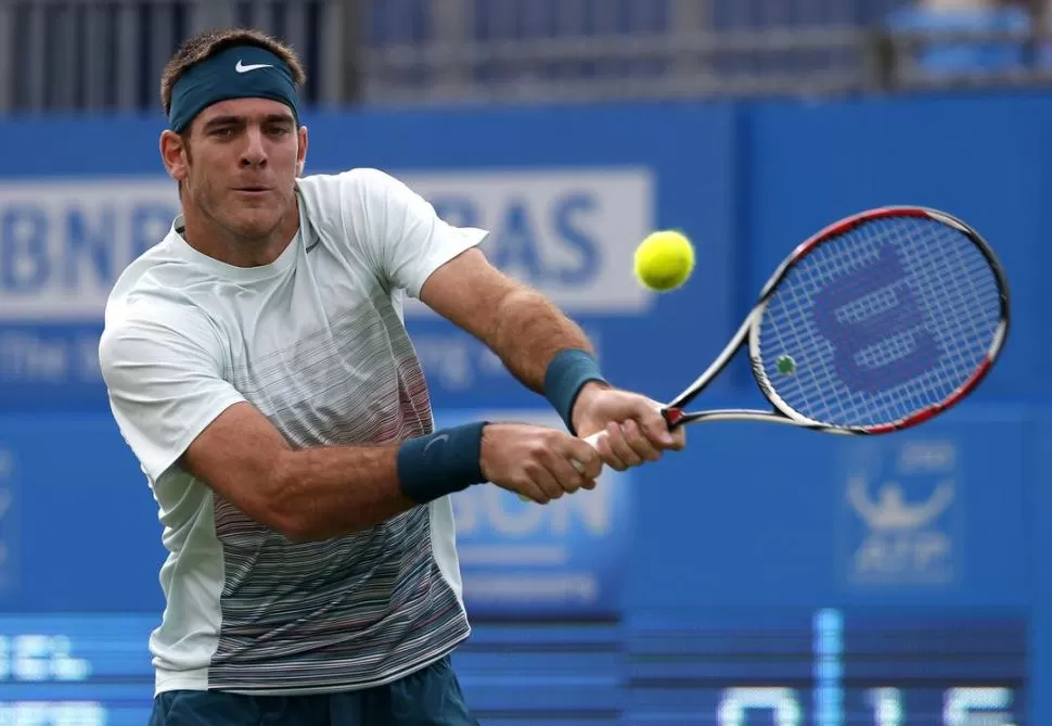 EN LA BÚSQUEDA. Del Potro intenta sumar horas en cancha para tener continuidad luego de casi un mes sin actividad. 