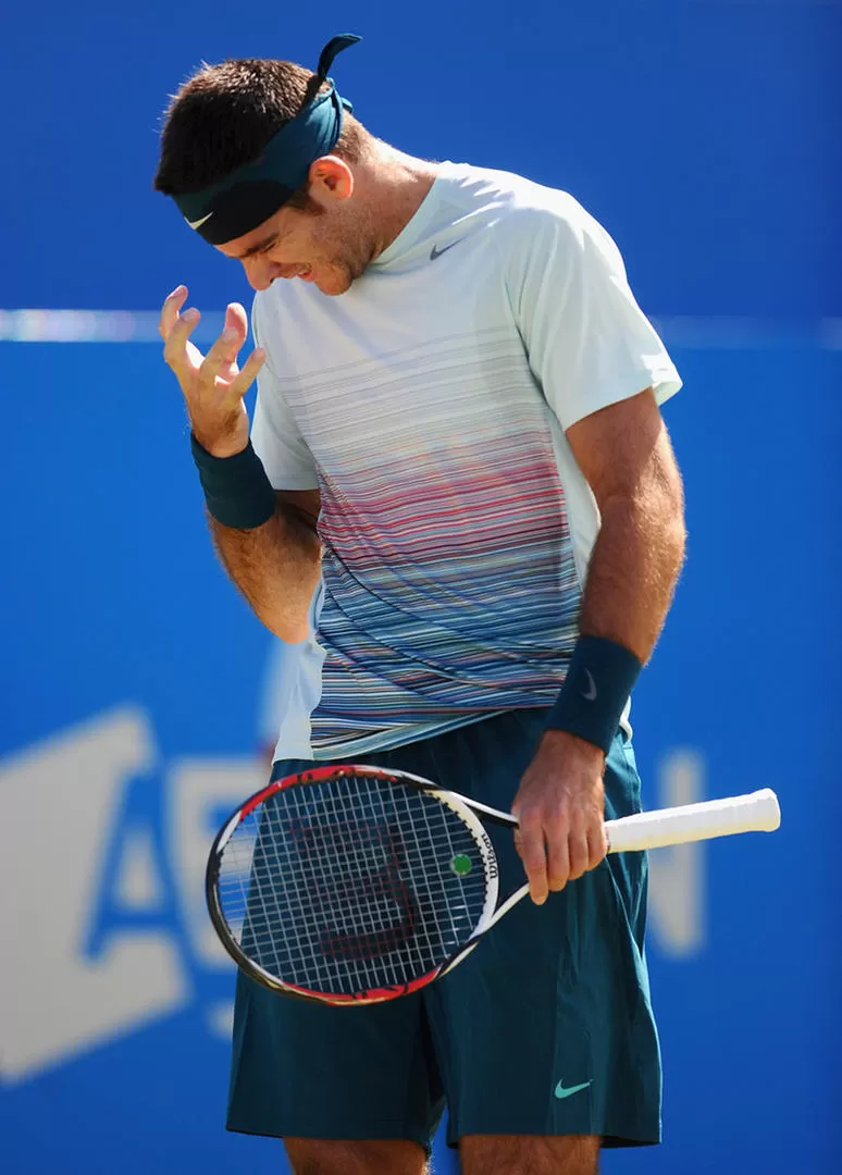 IMPOTENCIA. Del Potro no dio batalla en varios pasajes del encuentro contra Hewitt y, en ocasiones, no tuvo respuestas para contrarrestar el juego del australiano. 