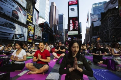 Yoga y relax en pleno Times Square