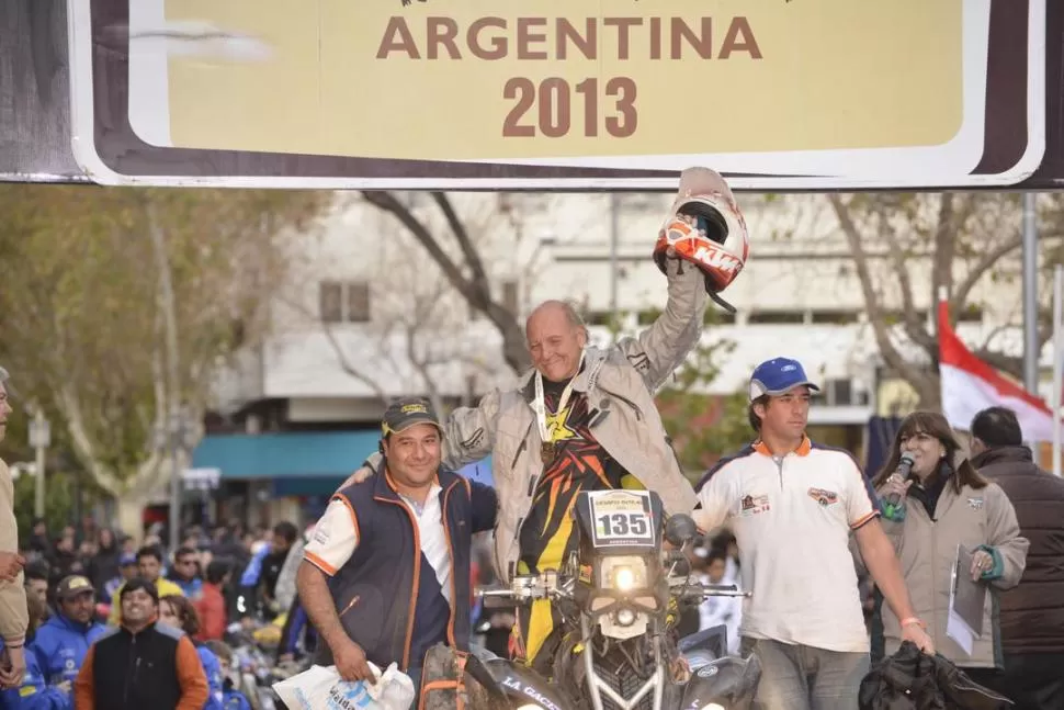 FELIZ POR LO HECHO. Miguel Reginato, en la rampa final en San Juan. 