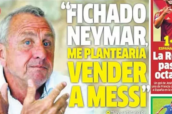 Cruyff: Con Neymar fichado, vendería a Messi