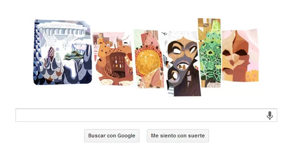 HOMENAJE. El megabuscador recuerda la obra de uno de los arquitectos más destacados de la historia. CAPTURA DE PANTALLA / GOOGLE.COM.AR