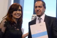 Cristina mantuvo un ameno diálogo con Scioli