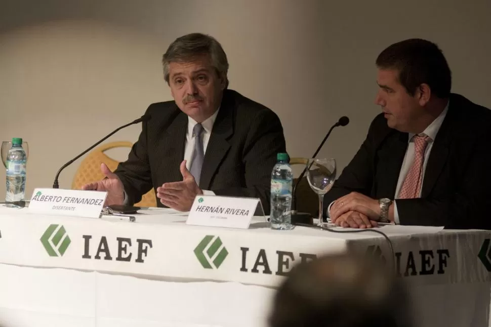 CRÍTICO. Alberto Fernández disertó anoche en un congreso del Instituto Argentino de Ejecutivos de Finanzas. LA GACETA / FOTOS DE INES QUINTEROS ORIO