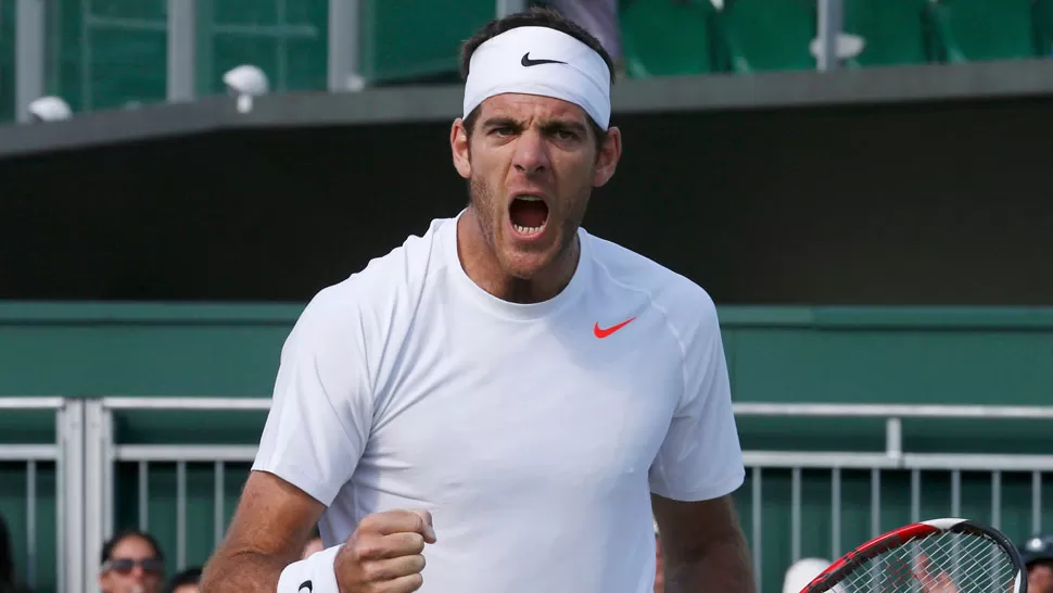 CONTUNDENTE. Del Potro se abrió camino a octavos de final. REUTERS.