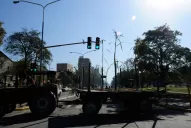 El tránsito fue un caos en el centro por una protesta cañera