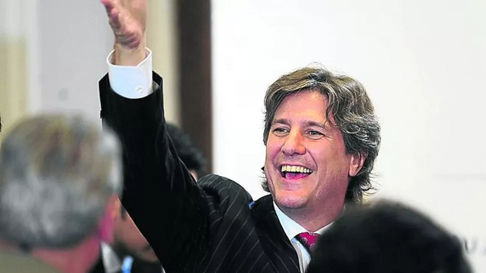 CONTUNDENTE. El proyecto de la Presidente tiene una sola lista, la que encabezan Insaurralde y Di Tullio, aclaró Boudou. FOTO TOMADA DE LARAZON.COM.AR