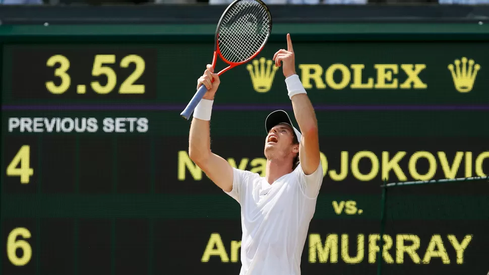 AL FIN. El escocés soltó el desahogo contenido desde la última final perdida ante Federer. REUTERS