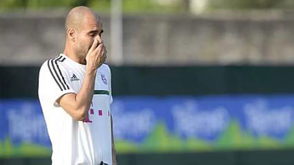 NUEVA ETAPA. Guardiola, durante un entrenamiento del Bayern Munich. FOTO TOMADA DE MARCA.COM