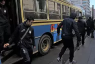 El plantel de Atlético tomó un colectivo para volver al hotel