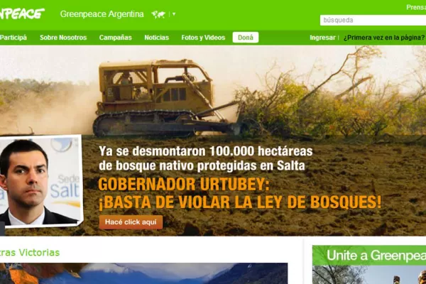 Greenpeace le pide a Urtubey que frene el desmonte en Salta