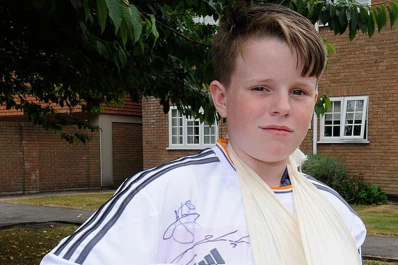 Cristiano Ronaldo quebró el brazo de un niño