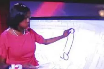 ¿Qué dibujó la reportera de este noticiero?