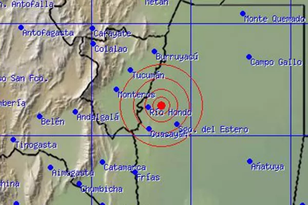 Un temblor de 3,7 grados sacudió a Las Termas de Río Hondo