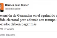 Binner lo hizo de nuevo, escribió con un error en Twitter