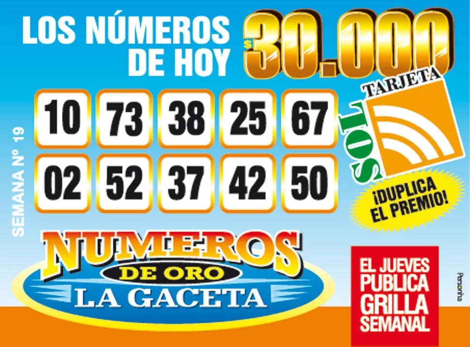 Los Números de Oro de LA GACETA