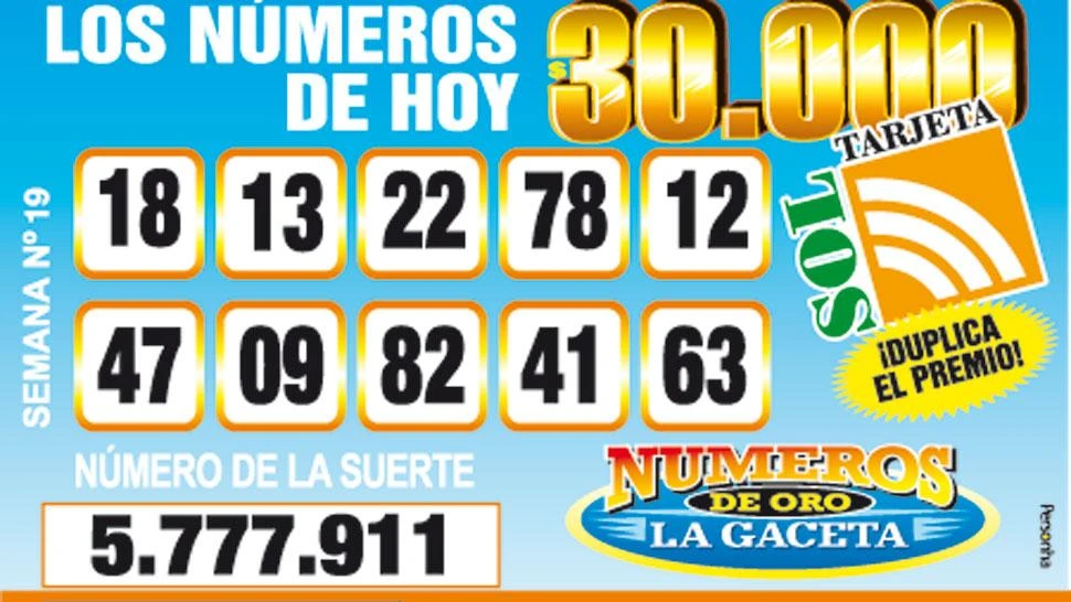 Los Números de Oro de LA GACETA